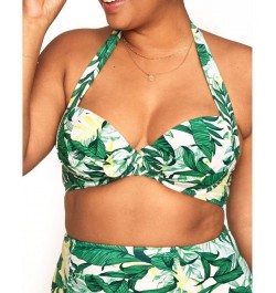 Shelby Women's Plus-Size Swimwear Bra Top Green $29.12 Swimsuits