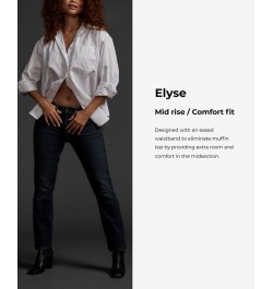 Women's Elyse Mid-Rise Slim Bootcut Jeans Indigo $49.68 Jeans