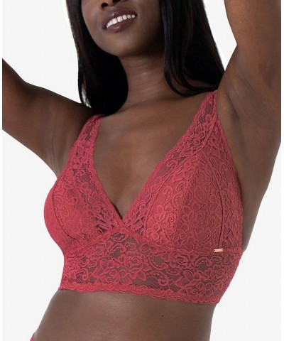 Women's Lana Light Padded 2 Piece Bralette Set Red, Black $14.48 Bras