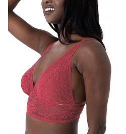 Women's Lana Light Padded 2 Piece Bralette Set Red, Black $14.48 Bras