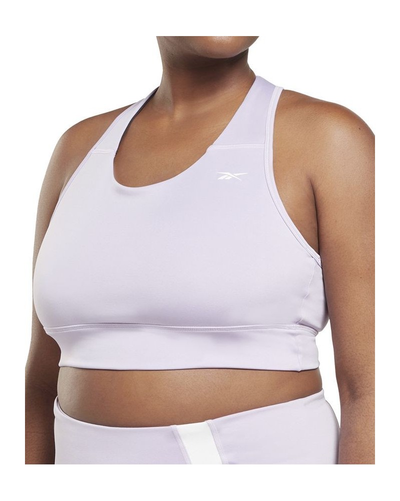 Plus Size Running Essentials High Impact Sports Bra Purple $13.33 Bras