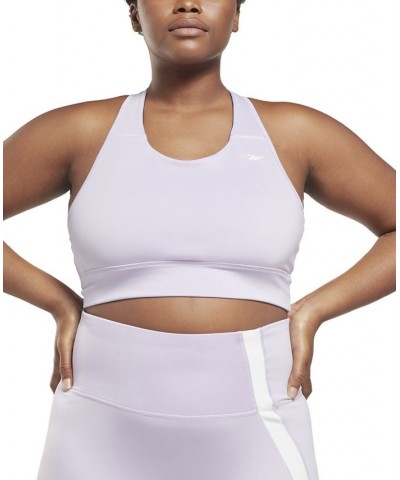 Plus Size Running Essentials High Impact Sports Bra Purple $13.33 Bras