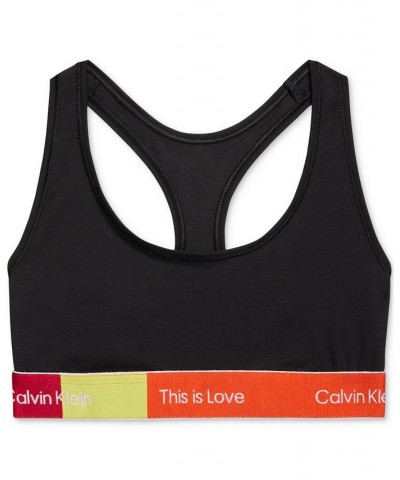 Women's Pride This Is Love Colorblocked Unlined Bralette QF7253 Black $14.84 Bras