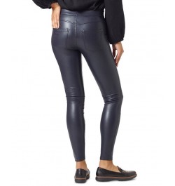 Women's Faux-Leather Leggings Navy $19.18 Pants