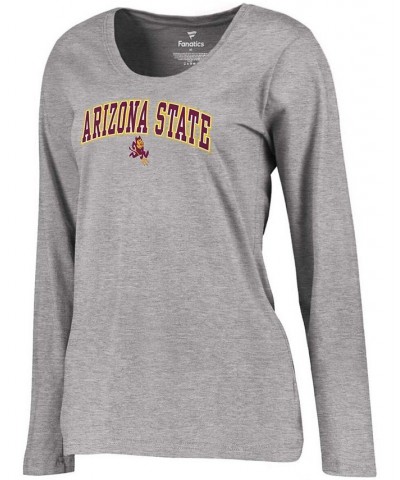 Women's Heathered Gray Arizona State Sun Devils Campus Long Sleeve T-shirt Heather Gray $15.68 Tops