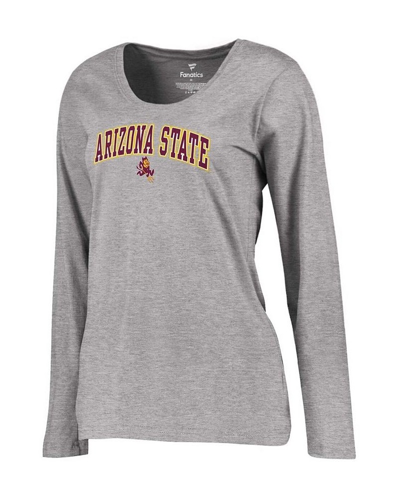 Women's Heathered Gray Arizona State Sun Devils Campus Long Sleeve T-shirt Heather Gray $15.68 Tops