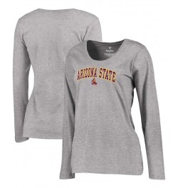 Women's Heathered Gray Arizona State Sun Devils Campus Long Sleeve T-shirt Heather Gray $15.68 Tops