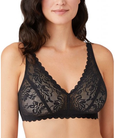 Women's Soft Sense Lace Mesh Bralette 810334 Black $31.92 Bras