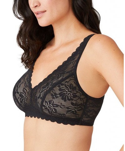 Women's Soft Sense Lace Mesh Bralette 810334 Black $31.92 Bras