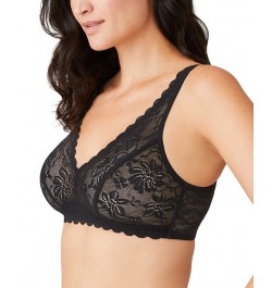 Women's Soft Sense Lace Mesh Bralette 810334 Black $31.92 Bras