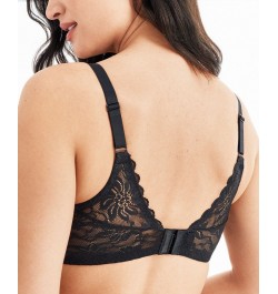 Women's Soft Sense Lace Mesh Bralette 810334 Black $31.92 Bras