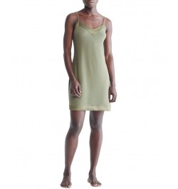 Satin-Trim Chemise Nightgown QS6531 Tan/Beige $28.45 Sleepwear