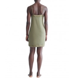 Satin-Trim Chemise Nightgown QS6531 Tan/Beige $28.45 Sleepwear