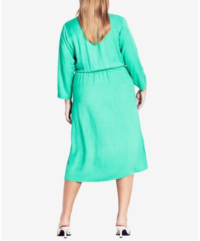 Trendy Plus Size Vivian Dress Green $56.99 Dresses