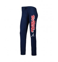 Women's Navy Red Atlanta Braves Wordmark Meter Muscle Tank Top and Pants Sleep Set Navy, Red $34.31 Pajama