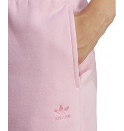 Women's Essentials Fleece High Rise Waist Joggers Pink $31.20 Pants