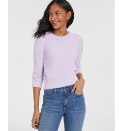 Women's Crewneck Long-Sleeve Sweater Purple $26.88 Sweaters