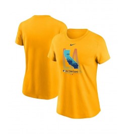 Women's Gold 2022 MLB All-Star Game State Outline T-shirt Gold $24.29 Tops