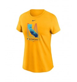 Women's Gold 2022 MLB All-Star Game State Outline T-shirt Gold $24.29 Tops