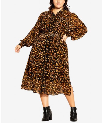 Plus Size Trendy Emilia Dress Honey $62.58 Dresses