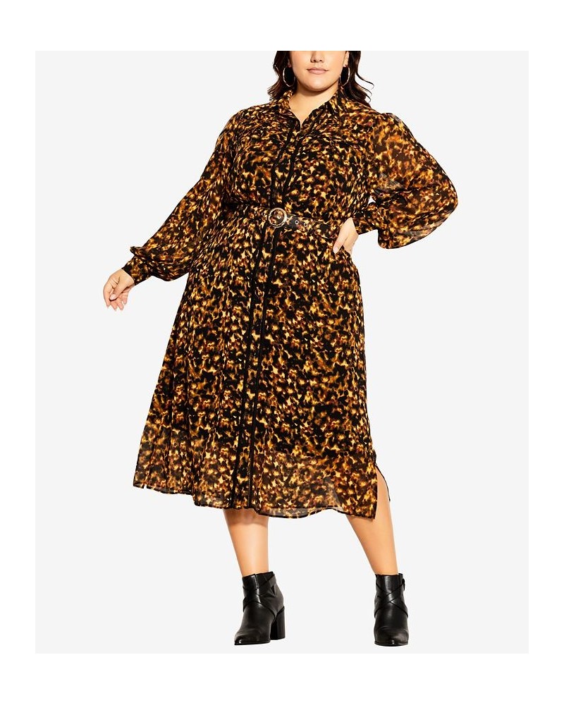 Plus Size Trendy Emilia Dress Honey $62.58 Dresses