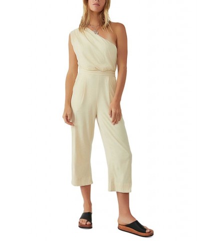 Women's Avery One-Shoulder Cropped Jumpsuit Washed Out $76.54 Pants