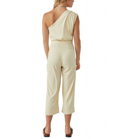 Women's Avery One-Shoulder Cropped Jumpsuit Washed Out $76.54 Pants