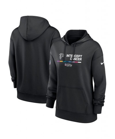 Women's Black Atlanta Falcons 2022 NFL Crucial Catch Therma Performance Pullover Hoodie Black $41.80 Sweatshirts