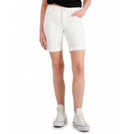 Cuffed Denim Bermuda Shorts Bright White $14.10 Shorts