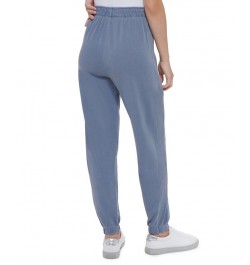 Women's Cotton High-Rise Jogger Pants Blue $22.75 Pants