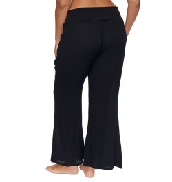 Plus Size Solid Dia Swim Pants Cover-Up Black $32.80 Swimsuits