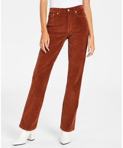 Women's Stretch Corduroy Jeans Brown $24.88 Jeans