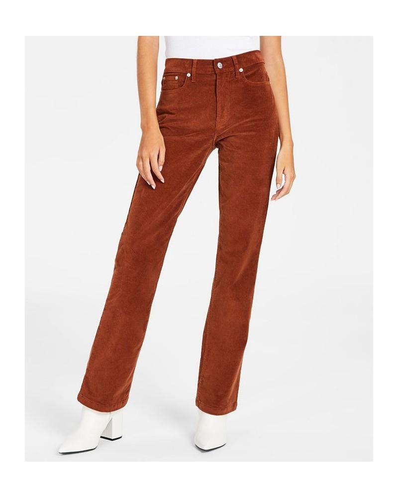 Women's Stretch Corduroy Jeans Brown $24.88 Jeans