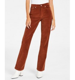 Women's Stretch Corduroy Jeans Brown $24.88 Jeans