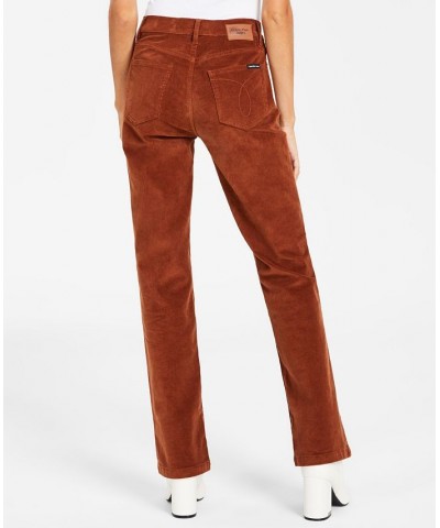 Women's Stretch Corduroy Jeans Brown $24.88 Jeans