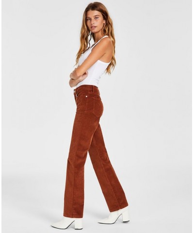 Women's Stretch Corduroy Jeans Brown $24.88 Jeans