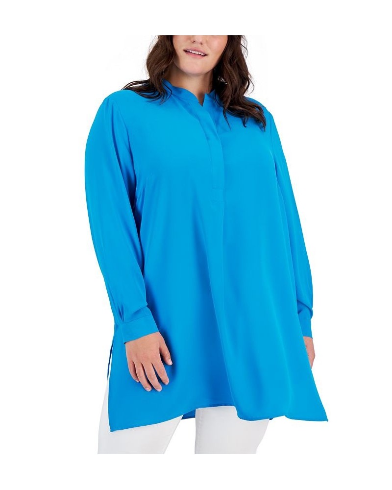 Plus Size Longer Length Nehru Tunic Cherry Blossom $35.70 Tops