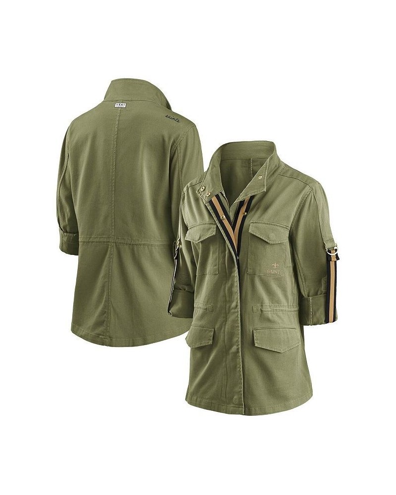 Women's Olive New Orleans Saints Full-Zip Utility Jacket Olive $47.38 Jackets