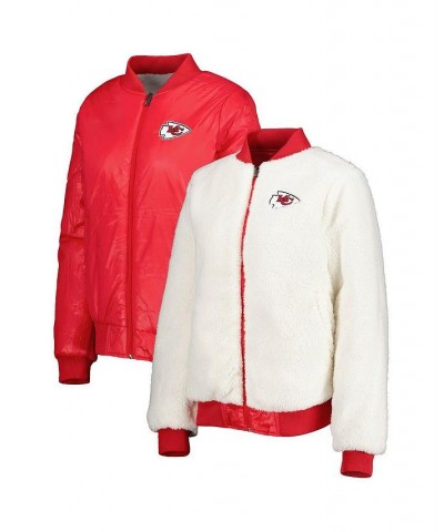 Women's Oatmeal Red Kansas City Chiefs Switchback Reversible Full-Zip Jacket Oatmeal, Red $38.75 Jackets