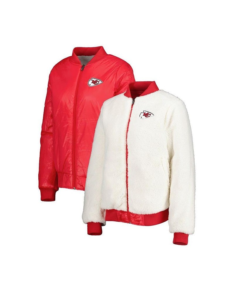 Women's Oatmeal Red Kansas City Chiefs Switchback Reversible Full-Zip Jacket Oatmeal, Red $38.75 Jackets