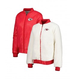 Women's Oatmeal Red Kansas City Chiefs Switchback Reversible Full-Zip Jacket Oatmeal, Red $38.75 Jackets