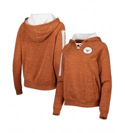 Women's Texas Orange Texas Longhorns The Devil Speckle Lace-Placket Raglan Pullover Hoodie Texas Orange $33.79 Sweatshirts