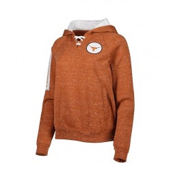 Women's Texas Orange Texas Longhorns The Devil Speckle Lace-Placket Raglan Pullover Hoodie Texas Orange $33.79 Sweatshirts