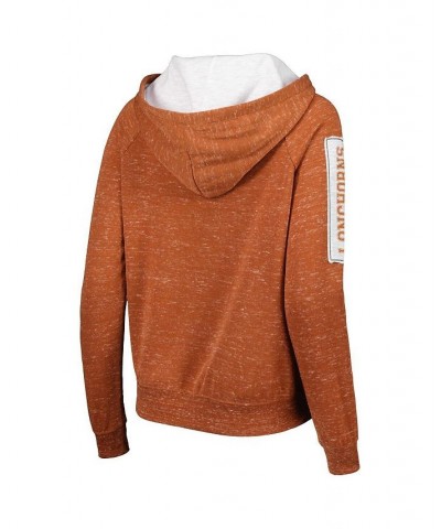 Women's Texas Orange Texas Longhorns The Devil Speckle Lace-Placket Raglan Pullover Hoodie Texas Orange $33.79 Sweatshirts