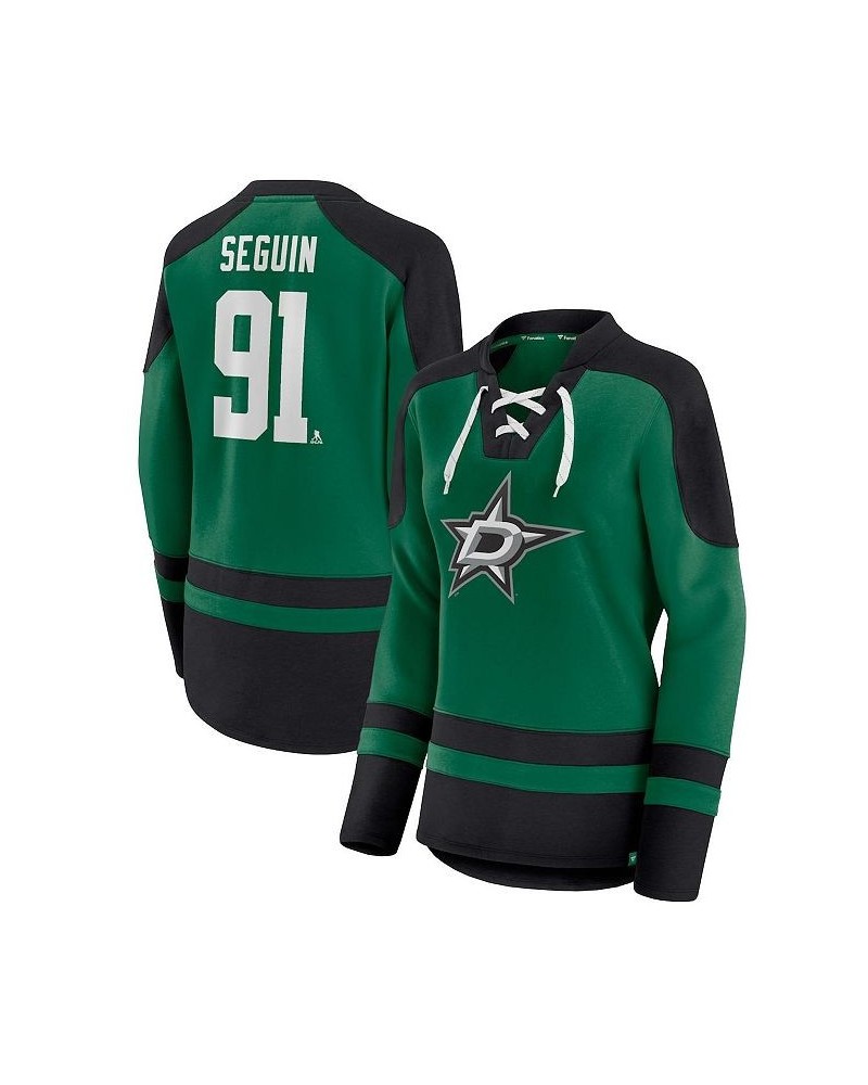 Women's Branded Tyler Seguin Kelly Green and Black Dallas Stars Lace-Up Raglan Sweatshirt Kelly Green, Black $42.39 Sweatshirts