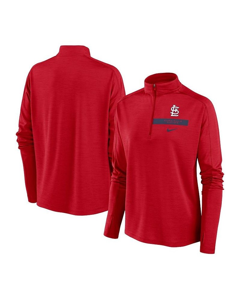 Women's Red St. Louis Cardinals Primetime Local Touch Pacer Quarter-Zip Top Red $41.59 Tops