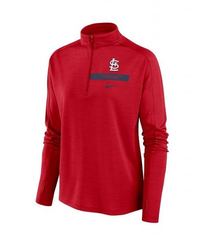 Women's Red St. Louis Cardinals Primetime Local Touch Pacer Quarter-Zip Top Red $41.59 Tops