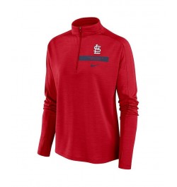 Women's Red St. Louis Cardinals Primetime Local Touch Pacer Quarter-Zip Top Red $41.59 Tops