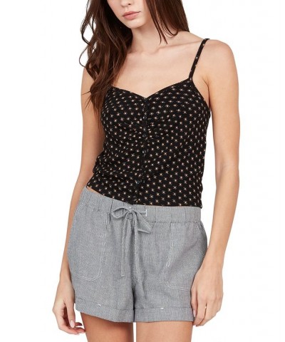 Juniors' Sunscaper Sleeveless Printed Camisole Black $13.02 Tops