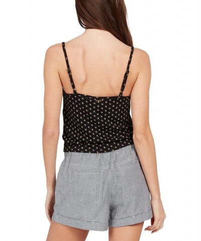 Juniors' Sunscaper Sleeveless Printed Camisole Black $13.02 Tops